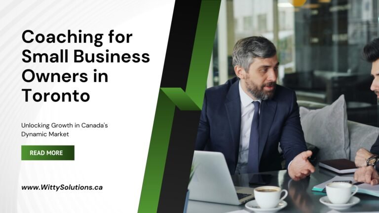 Coaching for small business owners in Toronto — two professionals in a modern office discussing growth strategies.